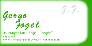 gergo fogel business card